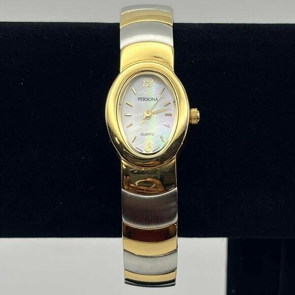Gold & Silver Persona Cuff Watch - Picture 1 of 4